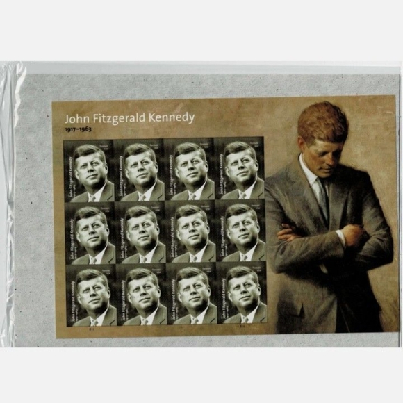 John F. Kennedy Commemorative Stamp Sheet - Picture 1 of 3